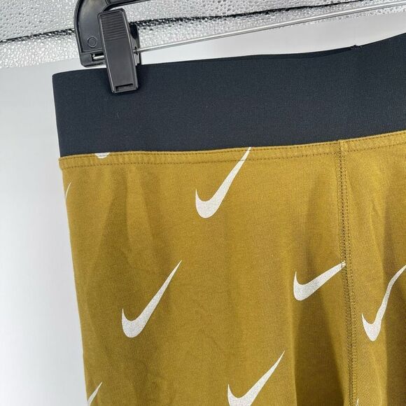 Nike Sportswear Leg-A-See Olive Green Metallic Women’s Leggings Large CJ5024-368 - Picture 10 of 16